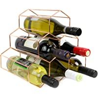 Maison &amp- White Estante del vino de oro rosa | Estantería de vino independiente de 6 botellas | Diseño moderno del…